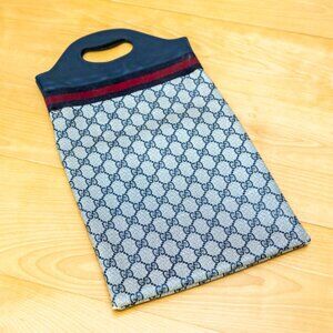 Gucci, Vintage 1970's Ophidia Blue Pouch